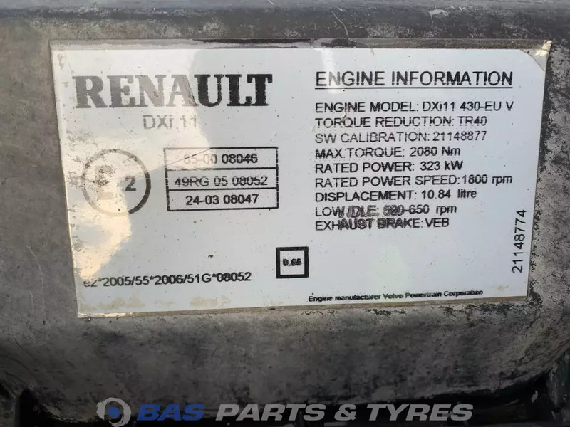 Renault Premium Euro 4-5 Motor Renault DXi11 430 7422083486 - Двигател за Камион: снимка 5 Renault Premium Euro 4-5 Motor Renault DXi11 430 7422083486 - Двигател за Камион: снимка 5