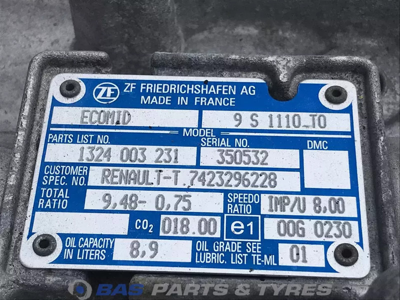 ZF D-Serie Renault 9S1110 TO Ecomid Versnellingsbak 9S1110 TO - Скоростна кутия за Камион: снимка 5 ZF D-Serie Renault 9S1110 TO Ecomid Versnellingsbak 9S1110 TO - Скоростна кутия за Камион: снимка 5