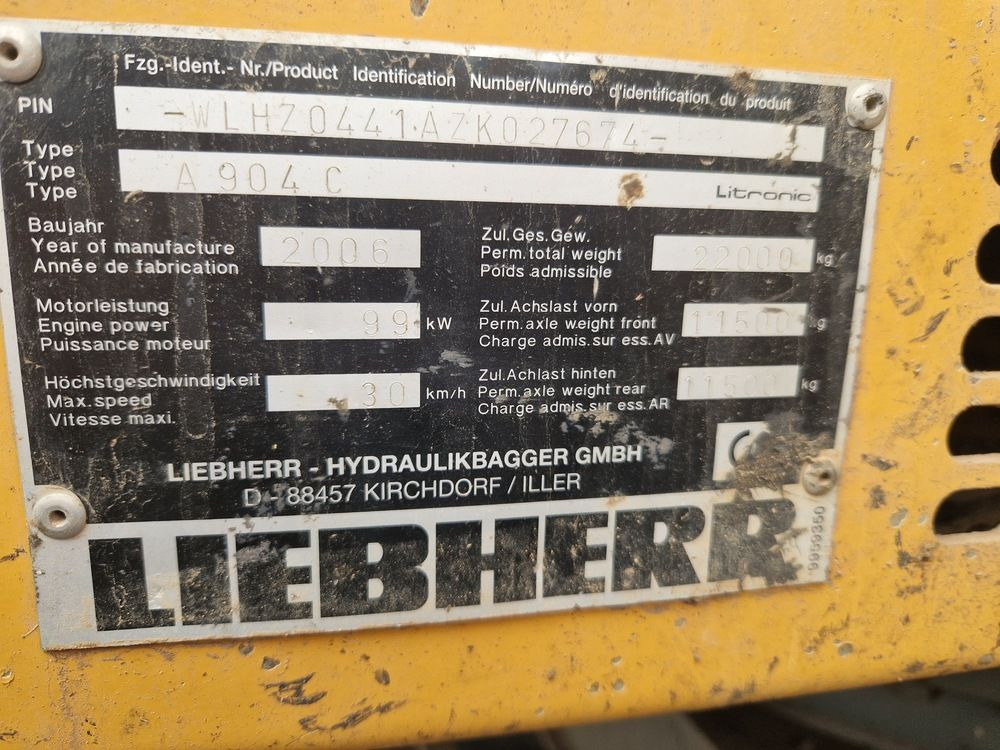 LIEBHERR A904C - Колесен багер: снимка 5 LIEBHERR A904C - Колесен багер: снимка 5