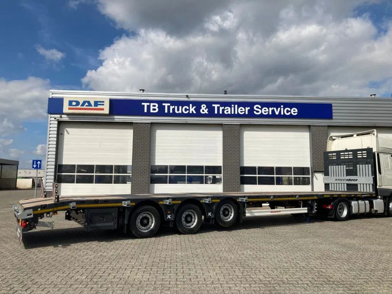 Kässbohrer SPS HM 3 / 0N - 18 / 27 Vlakke mega trailer met liftas, 18x rongen en kist voor de oprijplaten - Бордово полуремарке/ Платформа: снимка 4 Kässbohrer SPS HM 3 / 0N - 18 / 27 Vlakke mega trailer met liftas, 18x rongen en kist voor de oprijplaten - Бордово полуремарке/ Платформа: снимка 4