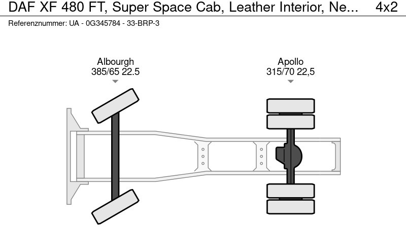 Лизинг на DAF XF 480 FT, Super Space Cab, Leather Interior, New Tacho DAF XF 480 FT, Super Space Cab, Leather Interior, New Tacho: снимка 17