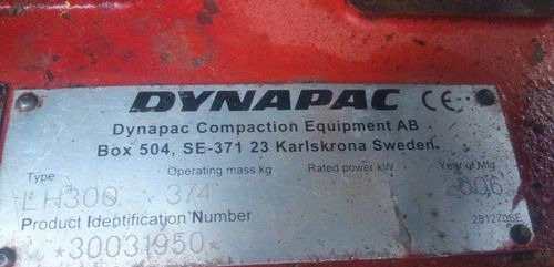 Ubijarka Dynapac LH 300 2006 - Виброплоча: снимка 4 Ubijarka Dynapac LH 300 2006 - Виброплоча: снимка 4