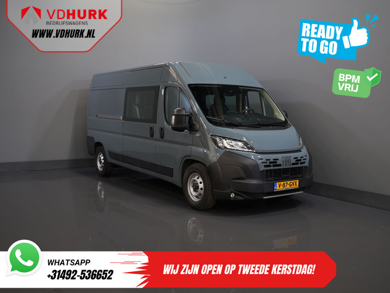 Fiat Ducato 2.2 MJ 180 pk Aut. L3H2 DC Dubbel Cabine BPM VRIJ! 6 Pers./ 2x Schuifdeur/ Climate/ 2.5t Trekverm./ Cruise/ Camera/ Trekhaak - Товарен бус: снимка 1 Fiat Ducato 2.2 MJ 180 pk Aut. L3H2 DC Dubbel Cabine BPM VRIJ! 6 Pers./ 2x Schuifdeur/ Climate/ 2.5t Trekverm./ Cruise/ Camera/ Trekhaak - Товарен бус: снимка 1