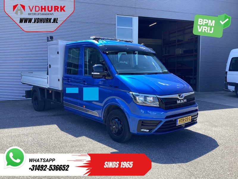 MAN TGE 50 2.0 180 pk DC Dubbel Cabine BPM VRIJ! Open Laadbak/ 7 Pers./ Dubbel Lucht/ Adapt. Cruise/ 3.5t Trekverm./ Tacho/ Gev.Stoel/ C - Бордови бус, Бус с двойна кабина: снимка 1 MAN TGE 50 2.0 180 pk DC Dubbel Cabine BPM VRIJ! Open Laadbak/ 7 Pers./ Dubbel Lucht/ Adapt. Cruise/ 3.5t Trekverm./ Tacho/ Gev.Stoel/ C - Бордови бус, Бус с двойна кабина: снимка 1