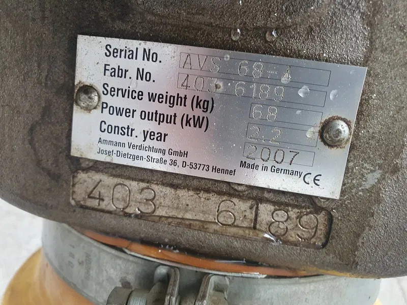 Ammann Amman AVS 68.4 -stock id T8 - Прикачен инвентар за Строителна техника: снимка 2 Ammann Amman AVS 68.4 -stock id T8 - Прикачен инвентар за Строителна техника: снимка 2