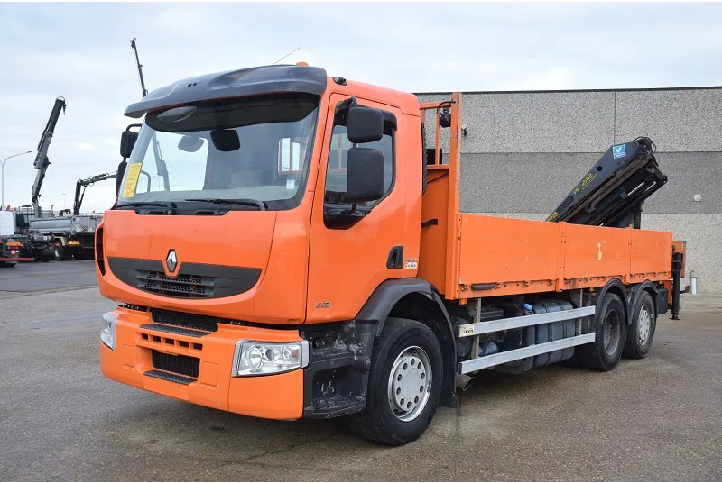 Renault Premium 410 - Бордови камион, Камион с кран: снимка 2 Renault Premium 410 - Бордови камион, Камион с кран: снимка 2