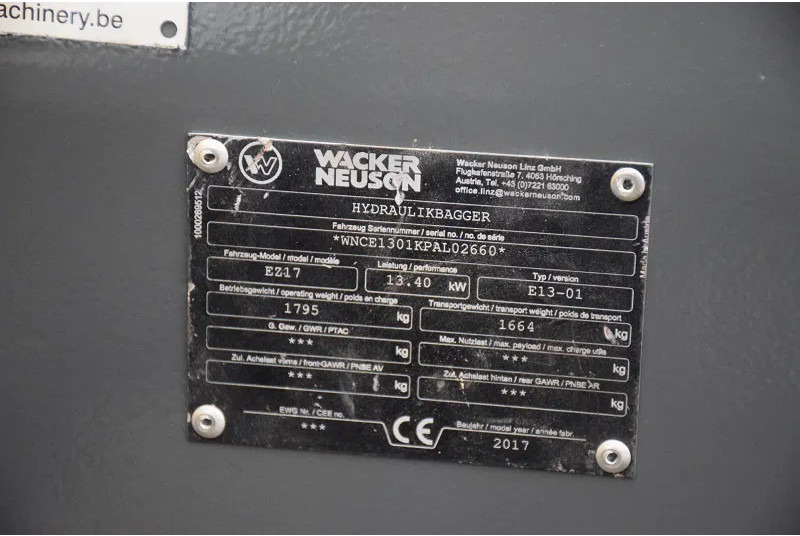 Мини багер WACKER NEUSON Neuson Wacker EZ17 -  stock id155: снимка 7
