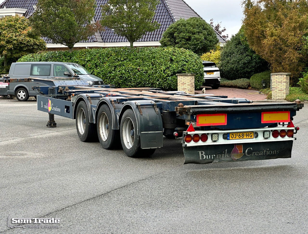 Burg BPO 15-27 Ccxhx BPW Axles Disc Brakes 40 FT. Chassis Lift Axle - Контейнеровоз/ Сменна каросерия полуремарке: снимка 3 Burg BPO 15-27 Ccxhx BPW Axles Disc Brakes 40 FT. Chassis Lift Axle - Контейнеровоз/ Сменна каросерия полуремарке: снимка 3