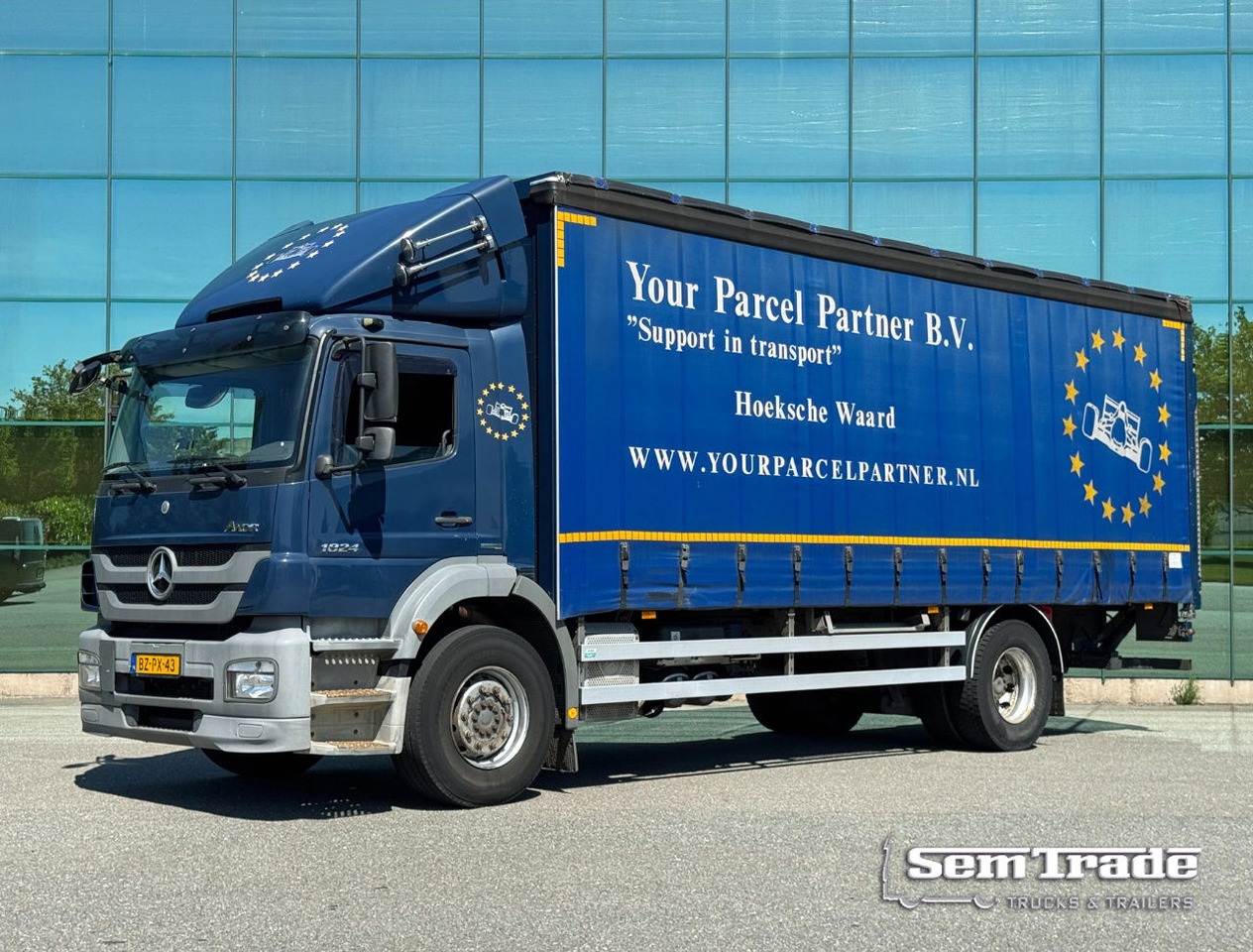 Mercedes-Benz Axor 1824 Euro 5 694.000 KM Curtain Side Door Tail Lift NEW Tacho TOP Condition NL Truck - Камион с брезент: снимка 1 Mercedes-Benz Axor 1824 Euro 5 694.000 KM Curtain Side Door Tail Lift NEW Tacho TOP Condition NL Truck - Камион с брезент: снимка 1