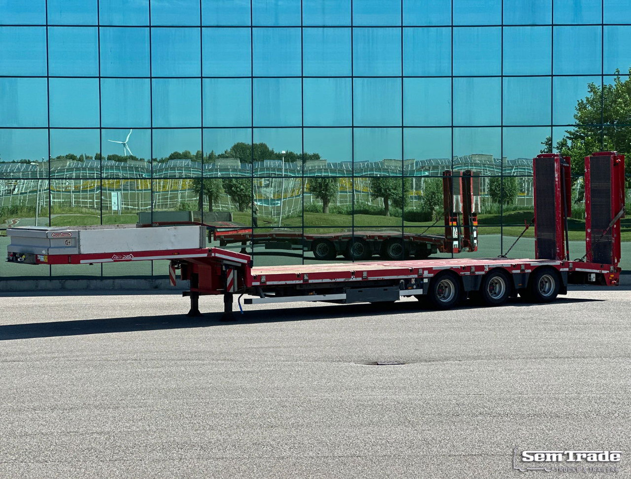 Nooteboom OSD-48-003 Semi 3 Axles Hydraulic Ramps Hinge TOP Condition - Нискорамна площадка полуремарке: снимка 1 Nooteboom OSD-48-003 Semi 3 Axles Hydraulic Ramps Hinge TOP Condition - Нискорамна площадка полуремарке: снимка 1