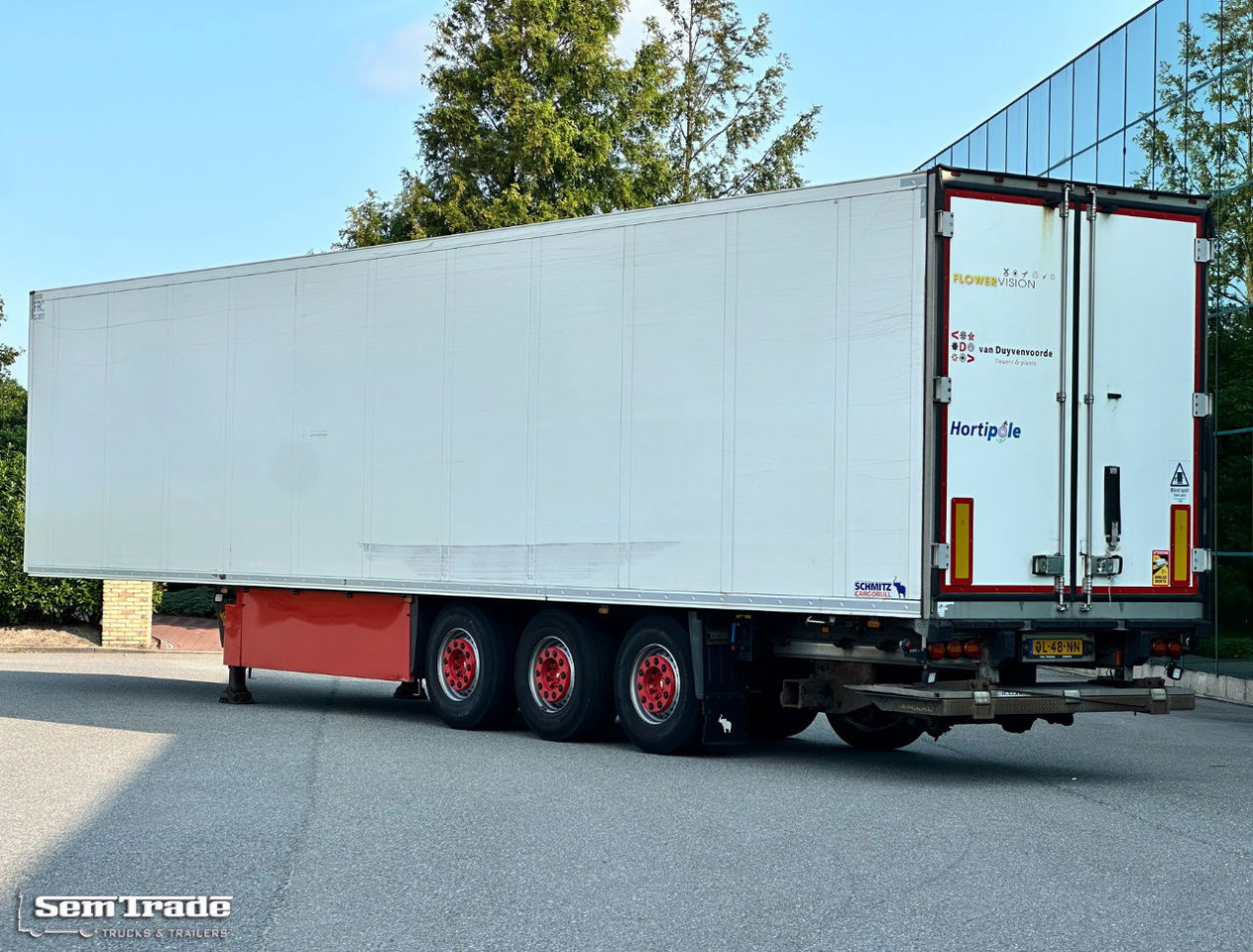 Schmitz Cargobull SKO24 Carrier Vector 1850 2X Lift Axle Flowerwide 270 CM High Holland Trailer - Рефрижератор полуремарке: снимка 3 Schmitz Cargobull SKO24 Carrier Vector 1850 2X Lift Axle Flowerwide 270 CM High Holland Trailer - Рефрижератор полуремарке: снимка 3