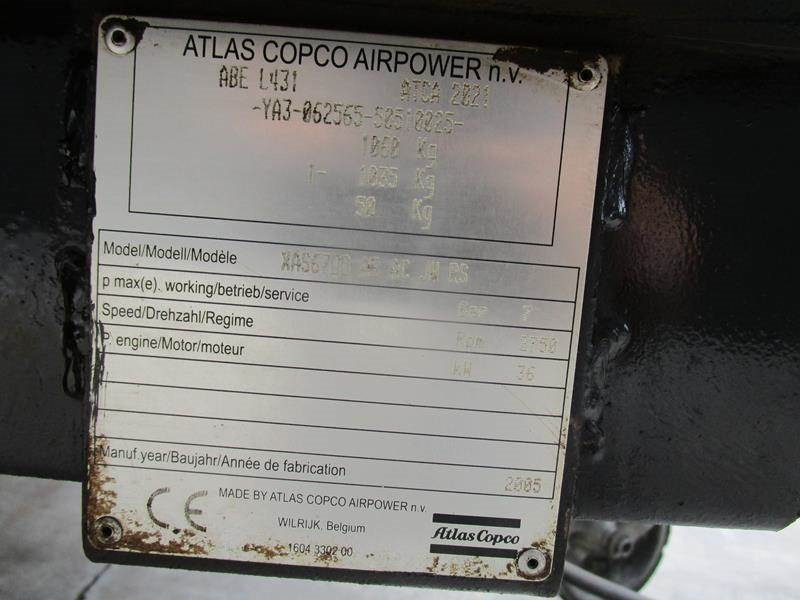 Компресор за въздух Atlas-Copco XAS 67 DD - G: снимка 13