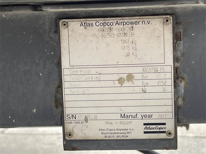 Atlas-Copco XAS 97 DD - Компресор за въздух: снимка 4 Atlas-Copco XAS 97 DD - Компресор за въздух: снимка 4