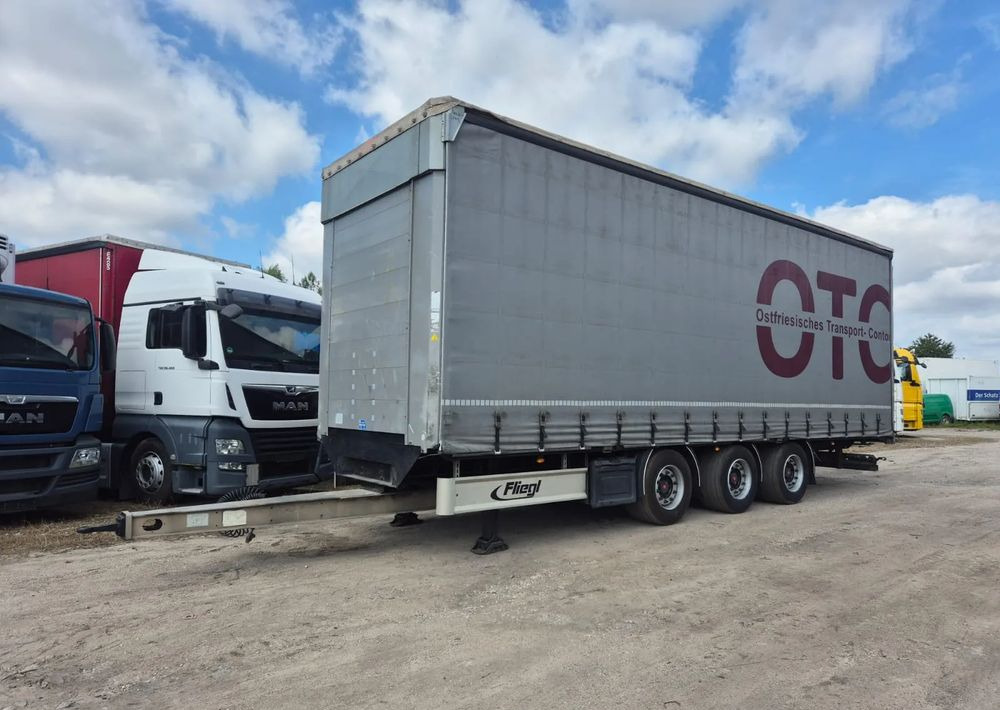 Fliegl Tandem 3 osie - Брезентово ремарке: снимка 1 Fliegl Tandem 3 osie - Брезентово ремарке: снимка 1