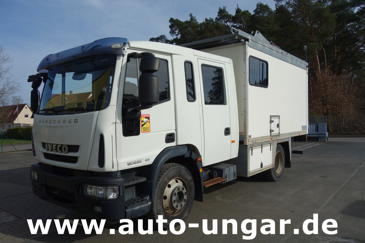 IVECO Eurocargo 120E225Doka Koffer mobile Werkstatt LBW Dachträger Wohnmobil Dif.-Sperre - Камион фургон: снимка 1 IVECO Eurocargo 120E225Doka Koffer mobile Werkstatt LBW Dachträger Wohnmobil Dif.-Sperre - Камион фургон: снимка 1