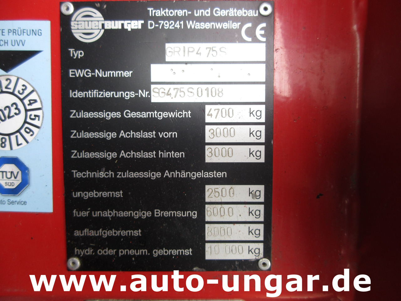 Шредер с телескопично рамо Sauerburger Grip 4-75 Standard Hangschlepper Bergtraktot Aebi TT Reform Metrac: снимка 22