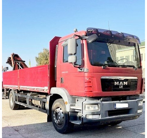 MAN 6m TGM 18.340 +Palfinger 12001 radio - Бордови камион, Камион с кран: снимка 1 MAN 6m TGM 18.340 +Palfinger 12001 radio - Бордови камион, Камион с кран: снимка 1