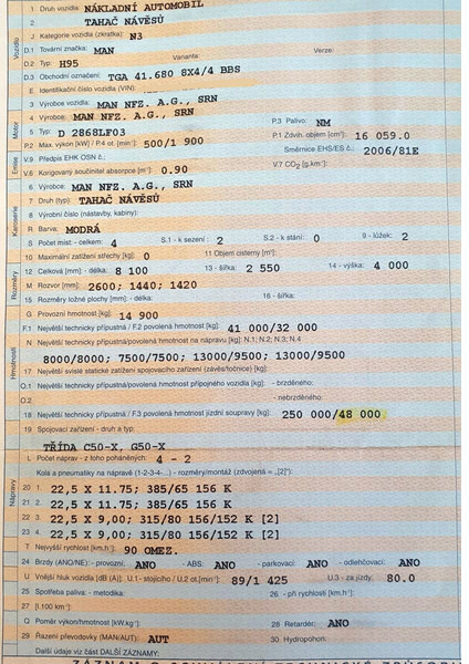 MAN 8x4 hydr. 250t TGA 41.680 BBS (8V) - Влекач: снимка 5 MAN 8x4 hydr. 250t TGA 41.680 BBS (8V) - Влекач: снимка 5