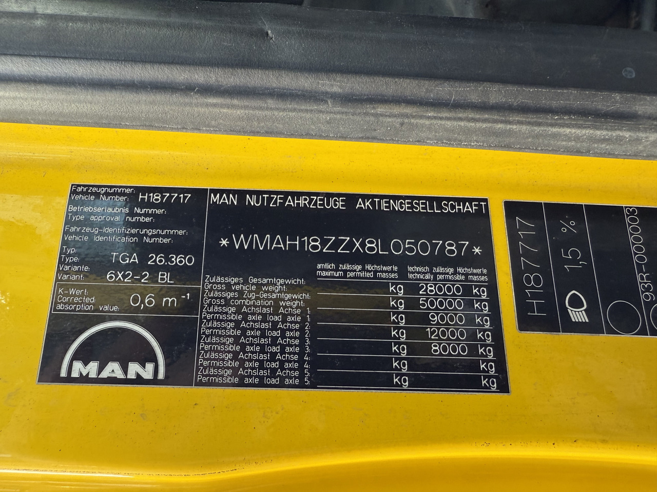 MAN TGA 26.360 6X2 Kipper Kran Palfinger 15500 - Самосвал камион, Камион с кран: снимка 5 MAN TGA 26.360 6X2 Kipper Kran Palfinger 15500 - Самосвал камион, Камион с кран: снимка 5