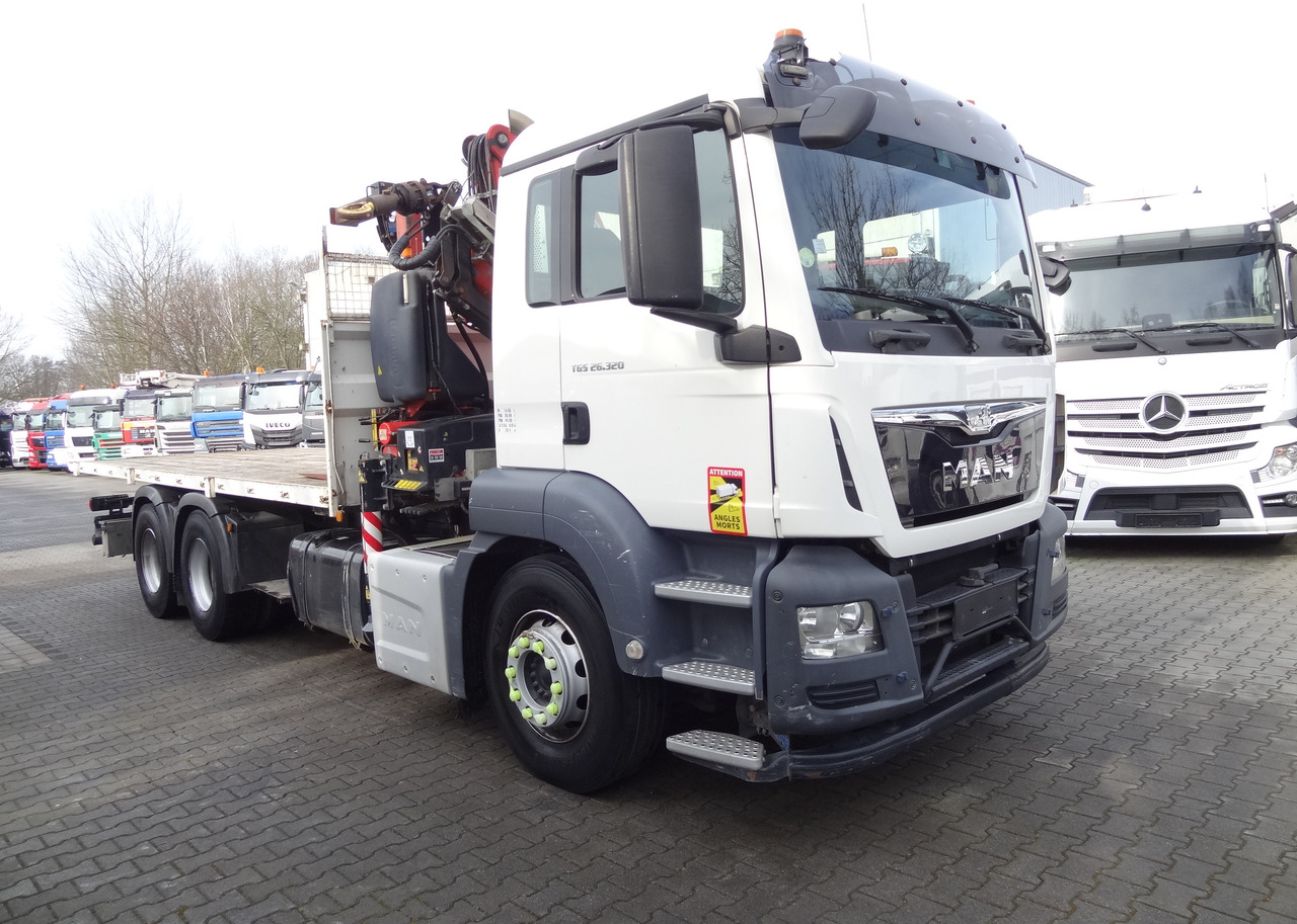 Бордови камион, Камион с кран MAN TGS 26.320 6X4 BB mit Kran Fassi F175: снимка 11