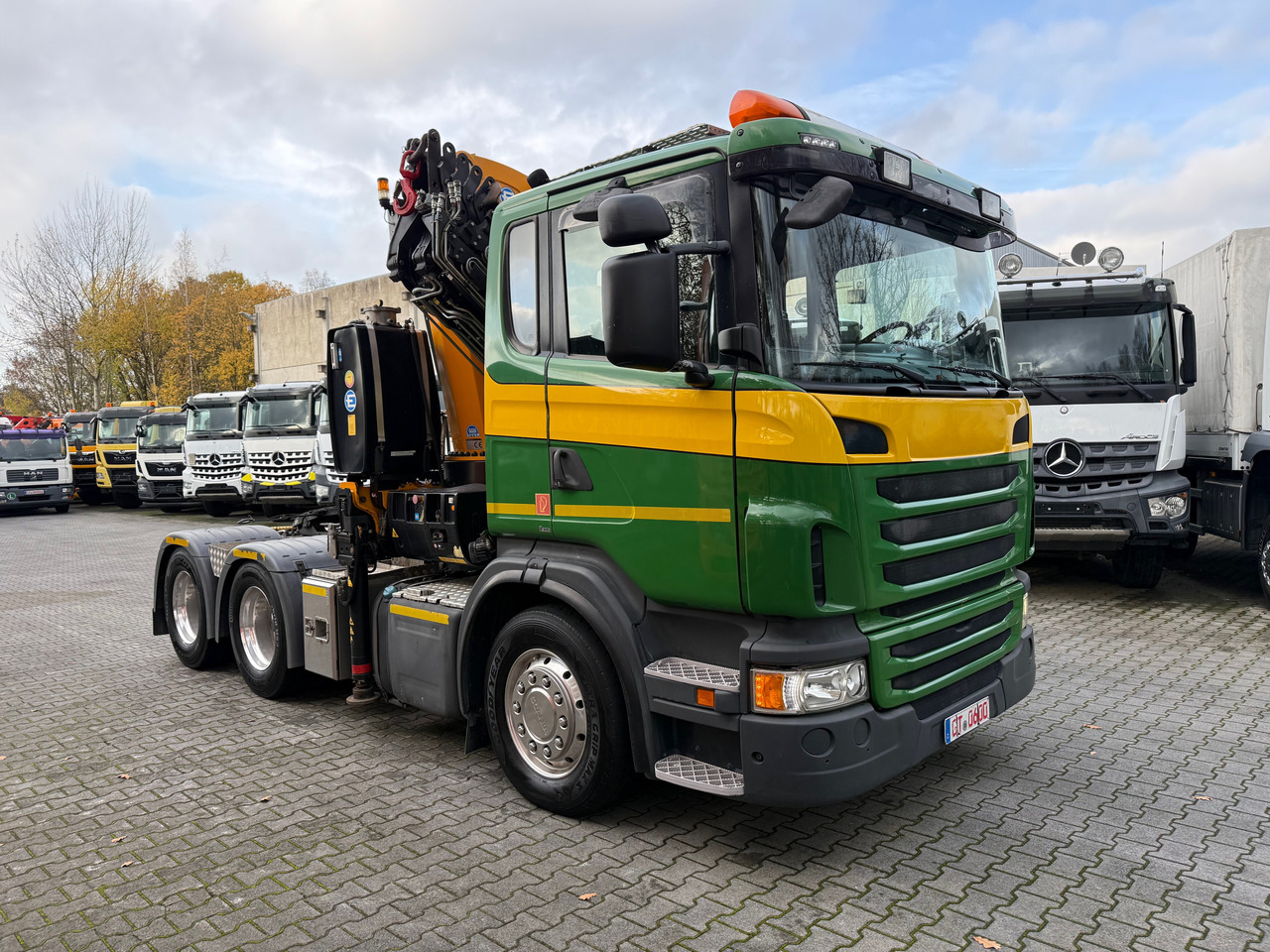 Камион с кран, Влекач Scania G480 6X4 Kran Effer 255 6S bis 20.5 Meter: снимка 12