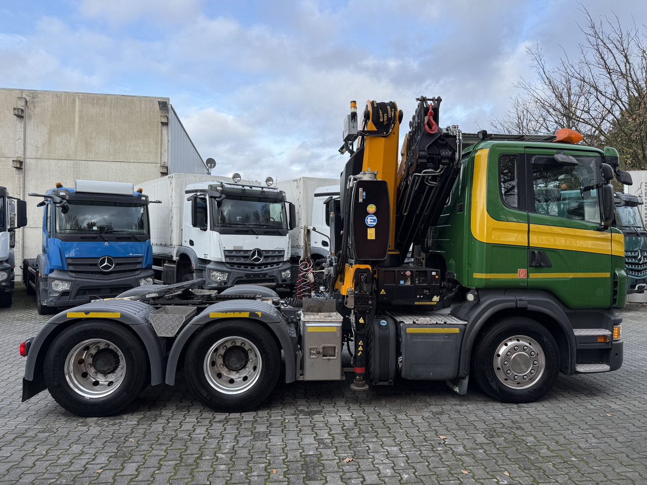 Камион с кран, Влекач Scania G480 6X4 Kran Effer 255 6S bis 20.5 Meter: снимка 13