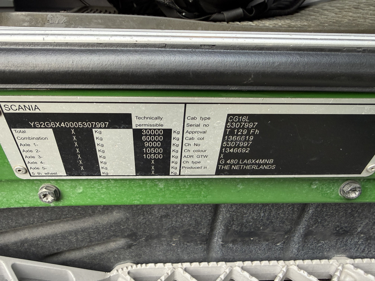 Камион с кран, Влекач Scania G480 6X4 Kran Effer 255 6S bis 20.5 Meter: снимка 6