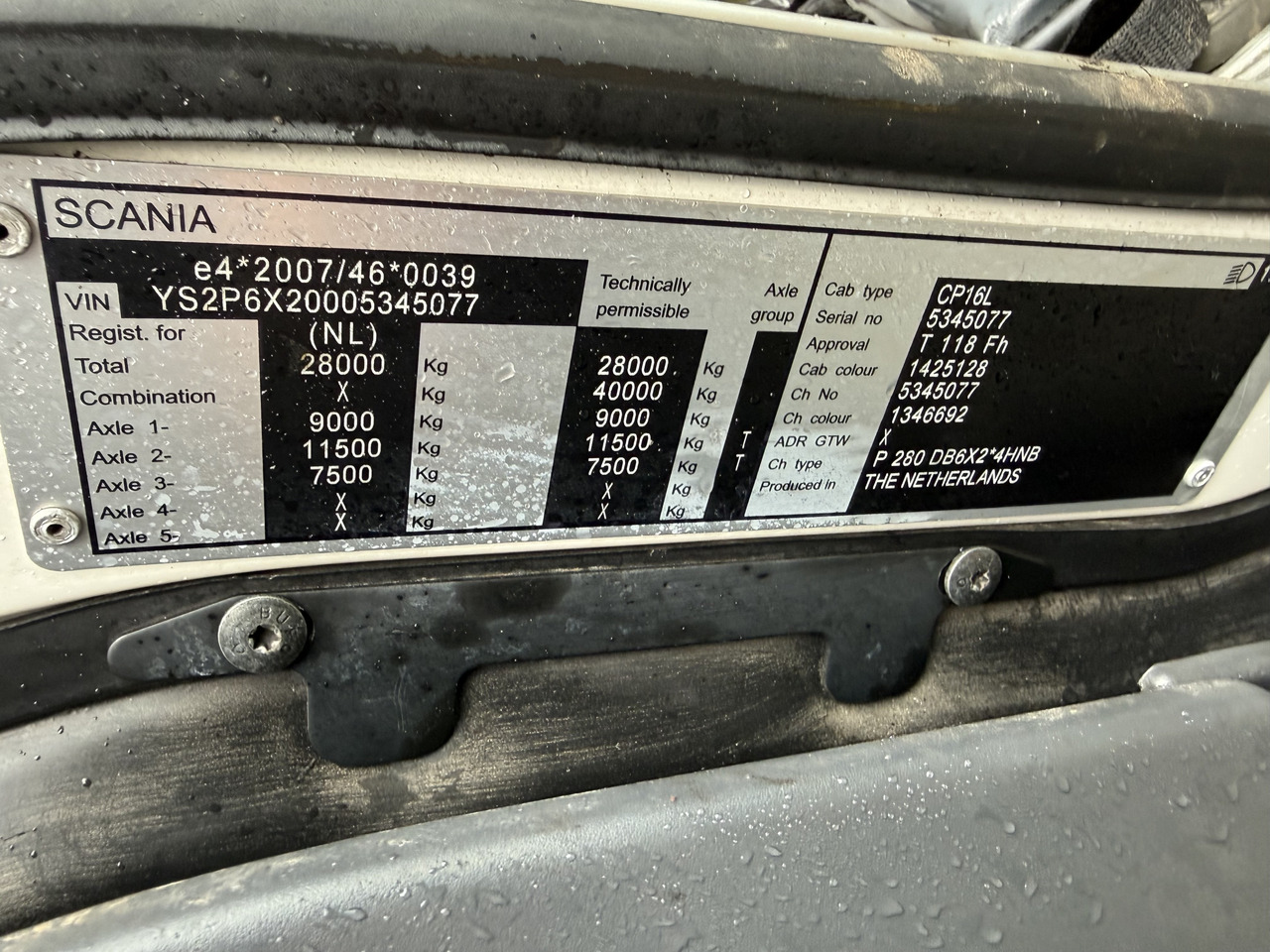 Scania P280 6X2*4 - Шаси кабина: снимка 3 Scania P280 6X2*4 - Шаси кабина: снимка 3