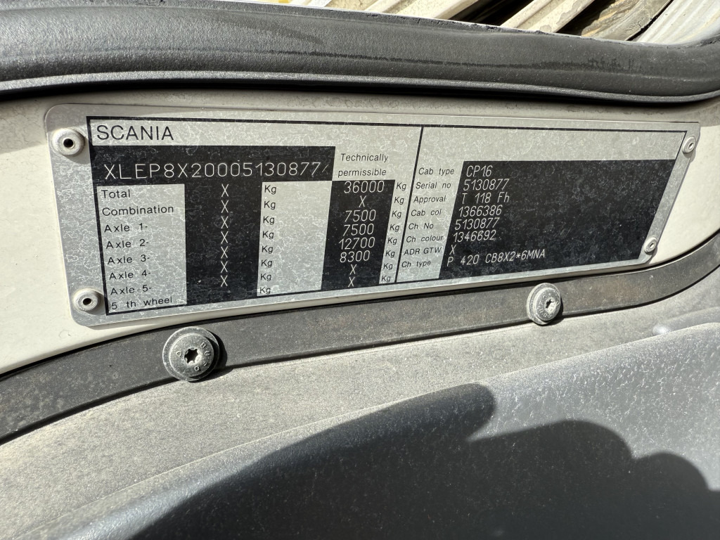 Scania P420 8X2*6 - Шаси кабина: снимка 4 Scania P420 8X2*6 - Шаси кабина: снимка 4