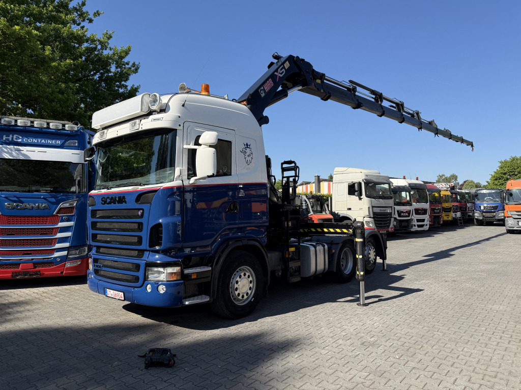 Scania R400 6X2 Kran Hiab 377-8 bis 25 Meter - Камион с кран, Влекач: снимка 1 Scania R400 6X2 Kran Hiab 377-8 bis 25 Meter - Камион с кран, Влекач: снимка 1
