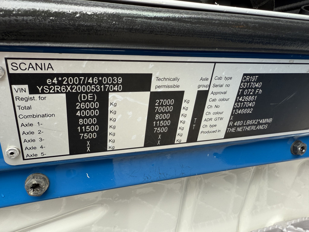 Scania R480 6X2 Palfinger 34002 bis 29 Meter - Бордови камион, Камион с кран: снимка 4 Scania R480 6X2 Palfinger 34002 bis 29 Meter - Бордови камион, Камион с кран: снимка 4