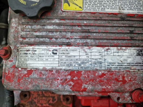 Cummins ISL9E6380 Engine (Bus) - Двигател: снимка 3 Cummins ISL9E6380 Engine (Bus) - Двигател: снимка 3