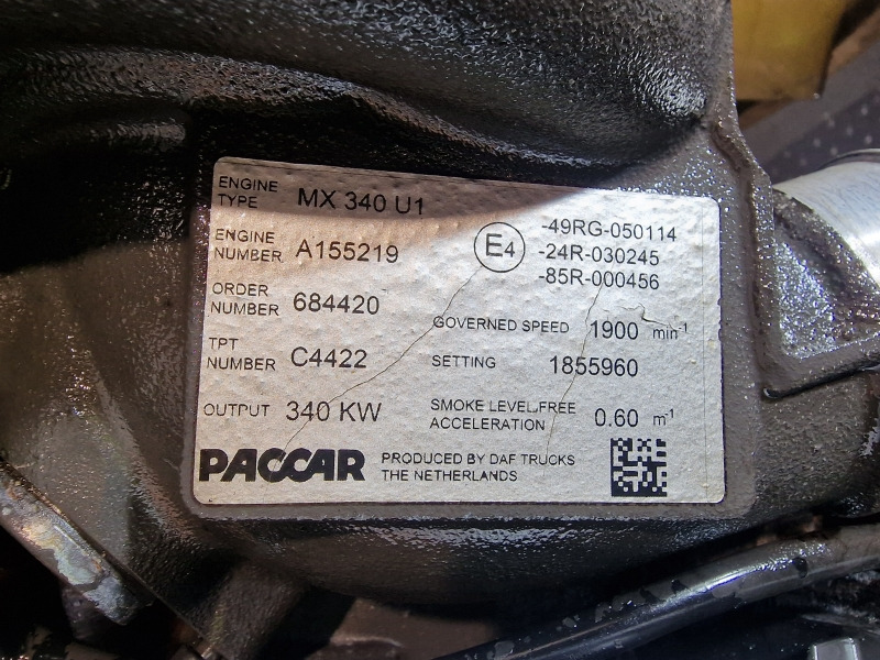 DAF MX340U1 EUR5 XF106.460 Engine (Truck) - Двигател за Камион: снимка 2 DAF MX340U1 EUR5 XF106.460 Engine (Truck) - Двигател за Камион: снимка 2