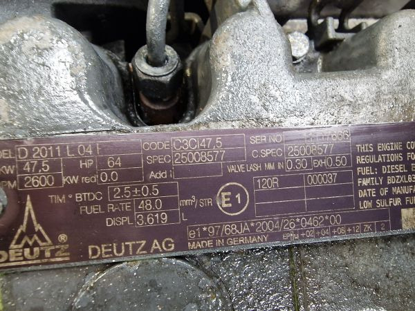 Deutz D2011 L04 Engine (Plant) - Двигател за Строителна техника: снимка 3 Deutz D2011 L04 Engine (Plant) - Двигател за Строителна техника: снимка 3