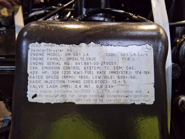 Mercedes Benz OM501LA.E2/4 Industrial Spec Engine (Plant) - Двигател за Строителна техника: снимка 3 Mercedes Benz OM501LA.E2/4 Industrial Spec Engine (Plant) - Двигател за Строителна техника: снимка 3