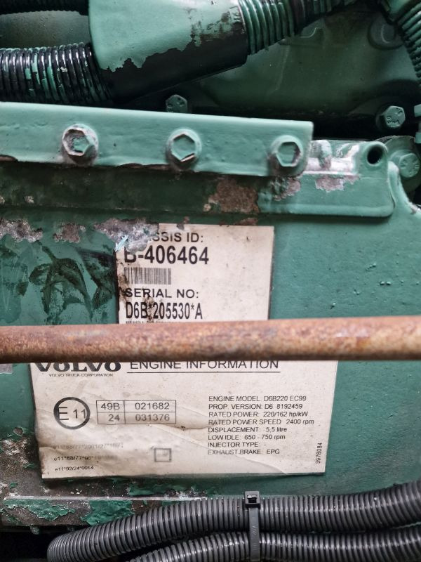 Volvo D6B220 EC09 Engine (Truck) - Двигател за Камион: снимка 2 Volvo D6B220 EC09 Engine (Truck) - Двигател за Камион: снимка 2