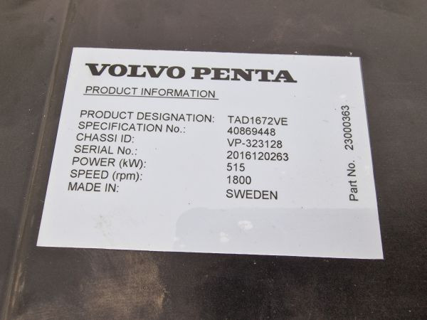 Volvo TAD1672VE Engine (Industrial) New - Двигател за Промишлено оборудване: снимка 4 Volvo TAD1672VE Engine (Industrial) New - Двигател за Промишлено оборудване: снимка 4