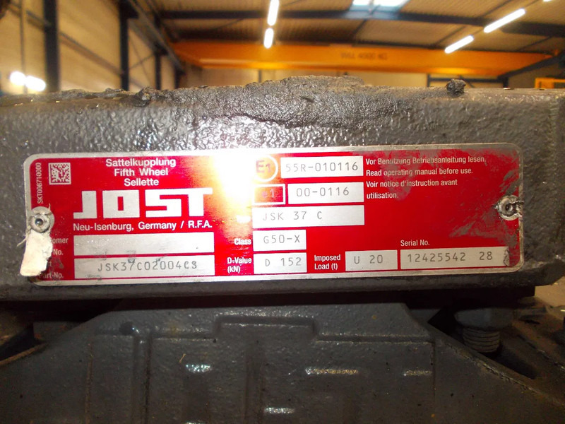 DAF 1825010 // JOST /JSK37C02004CS // G50-X // D 152/ U 20 1825010 // JOST /JSK37C02004CS // G50-X // D 152/ U 20 DAF XF 450 EURO 6 - Седло за Камион: снимка 5 DAF 1825010 // JOST /JSK37C02004CS // G50-X // D 152/ U 20 1825010 // JOST /JSK37C02004CS // G50-X // D 152/ U 20 DAF XF 450 EURO 6 - Седло за Камион: снимка 5