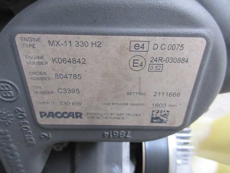 DAF 2189684 // 2164501 // 0452051 // 2111666// MX 11 330 H2 DAF XF CF EURO 6 - Двигател за Камион: снимка 5 DAF 2189684 // 2164501 // 0452051 // 2111666// MX 11 330 H2 DAF XF CF EURO 6 - Двигател за Камион: снимка 5