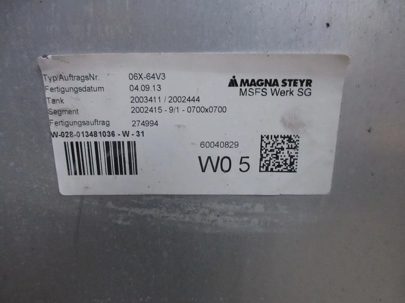 MAN 81.12201-5701//81.12201-5950 // 580 LITER TANK MAN TGX TGS EURO 6 - Резервоар за гориво за Камион: снимка 5 MAN 81.12201-5701//81.12201-5950 // 580 LITER TANK MAN TGX TGS EURO 6 - Резервоар за гориво за Камион: снимка 5
