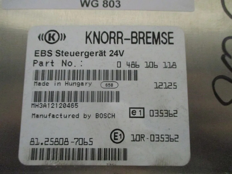 MAN TGX 81.25808-7065 EBS STEUERGERAT EEV - Електрическа система за Камион: снимка 2 MAN TGX 81.25808-7065 EBS STEUERGERAT EEV - Електрическа система за Камион: снимка 2