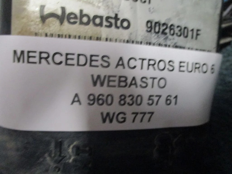 Mercedes-Benz ACTROS A 960 830 57 61 WEBASTO EURO 6 - Отопление/ Вентилация за Камион: снимка 2 Mercedes-Benz ACTROS A 960 830 57 61 WEBASTO EURO 6 - Отопление/ Вентилация за Камион: снимка 2