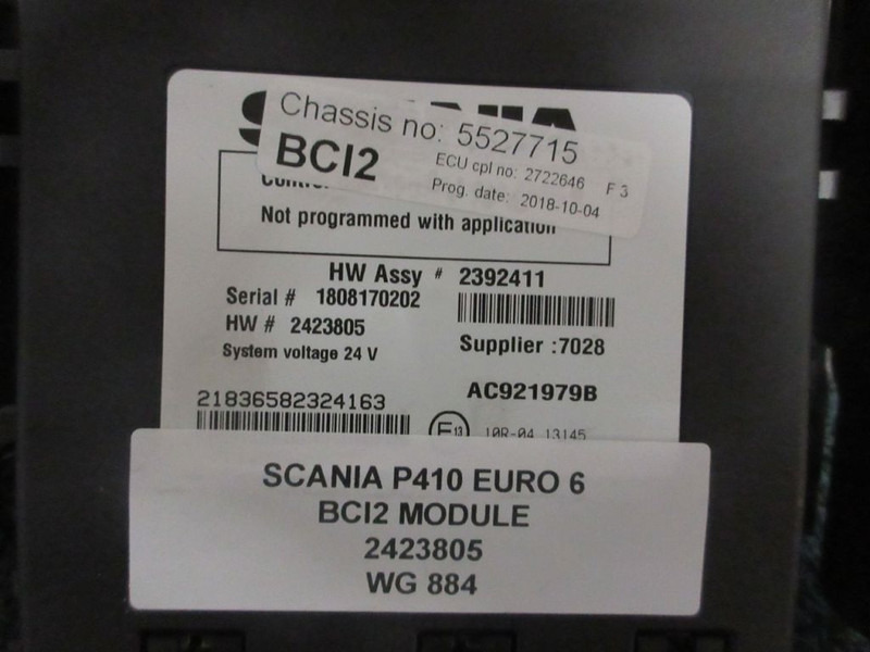 Scania P410 2423805 BCI2 MODULE EURO 6 - Електрическа система за Камион: снимка 2 Scania P410 2423805 BCI2 MODULE EURO 6 - Електрическа система за Камион: снимка 2