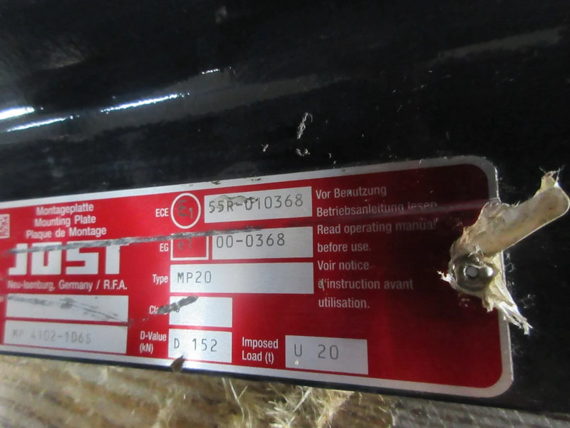 Jost 81.42710-6284//81.42175-0037//81.42710-6310 JOST D152 MP20 - Седло за Камион: снимка 5 Jost 81.42710-6284//81.42175-0037//81.42710-6310 JOST D152 MP20 - Седло за Камион: снимка 5
