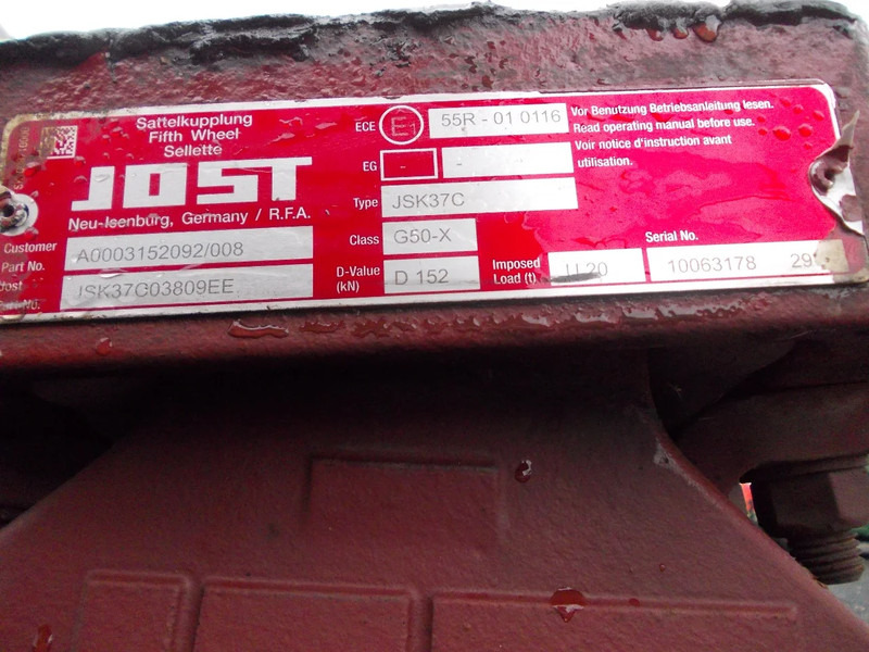 Jost G50-X D152 JSK37C03809EE G50-X D152 JSK37C03809EE MERCEDES BENZ 1851 EURO 6 - Седло за Камион: снимка 5 Jost G50-X D152 JSK37C03809EE G50-X D152 JSK37C03809EE MERCEDES BENZ 1851 EURO 6 - Седло за Камион: снимка 5