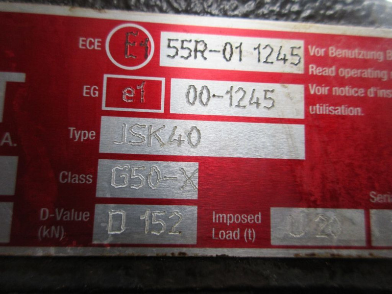 Jost JOST G 50-X D152 KOMT VAN DAF XF 106 EURO 6 - Седло за Камион: снимка 3 Jost JOST G 50-X D152 KOMT VAN DAF XF 106 EURO 6 - Седло за Камион: снимка 3