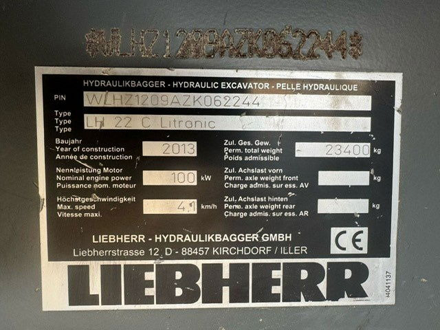 Багер за манипулиране на материали Liebherr LH 22 C Litronic 95 Rijwerk: снимка 20