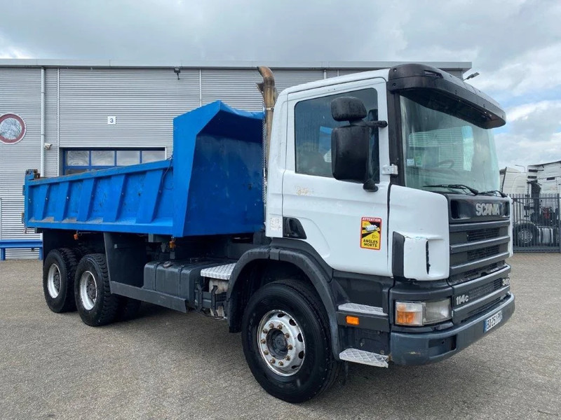 Scania 114-340 / 6X4 / 2 SIDE TIPPER / BIG AXLE / FULL-STEEL / DRUM BRAKES / MANUAL / 1999 - Самосвал камион: снимка 4 Scania 114-340 / 6X4 / 2 SIDE TIPPER / BIG AXLE / FULL-STEEL / DRUM BRAKES / MANUAL / 1999 - Самосвал камион: снимка 4