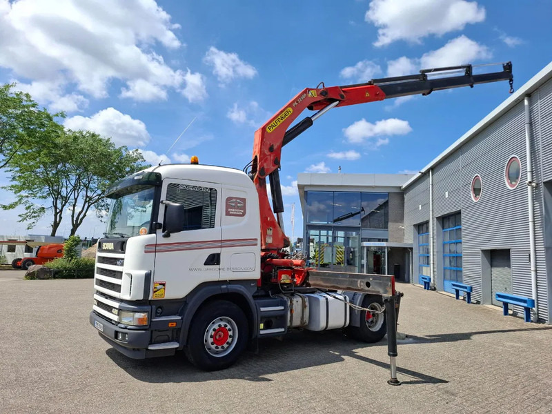 Scania 124G-420 / RETARDER / PALFINGER PK32080 / DOUBLE TANK / AIRCO / GOOD CONDITION / MANUAL / EURO-3 / 2004 - Камион с кран: снимка 2 Scania 124G-420 / RETARDER / PALFINGER PK32080 / DOUBLE TANK / AIRCO / GOOD CONDITION / MANUAL / EURO-3 / 2004 - Камион с кран: снимка 2