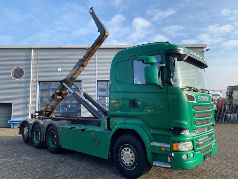 Scania R520 V8 / 8X4 / BIG AXLE / AJK HOOKLIFT 30TON / LIFT+LENKACHSE / NAVI / LEATHER / FULL-AIR / AUTOMATIC / EURO-6 / 2015 - Мултилифт с кука камион: снимка 2 Scania R520 V8 / 8X4 / BIG AXLE / AJK HOOKLIFT 30TON / LIFT+LENKACHSE / NAVI / LEATHER / FULL-AIR / AUTOMATIC / EURO-6 / 2015 - Мултилифт с кука камион: снимка 2